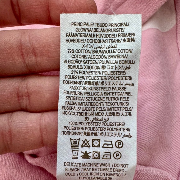 Mini Boden Twirly Velour Applique Bunny Dress Cameo Pink Girls Size 7 8 - Picture 5 of 5